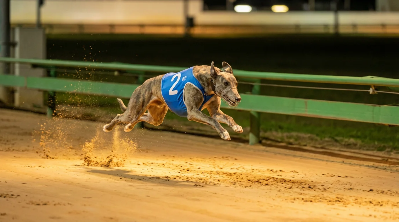 Greyhound sectional times displayed on a racecard
